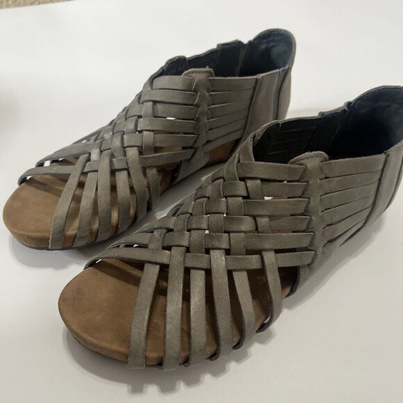 Sz 6.5 Chocolat Blu Viva Wedge - Woven Platform Sandal on a Low-Wedge - Picture 2 of 9